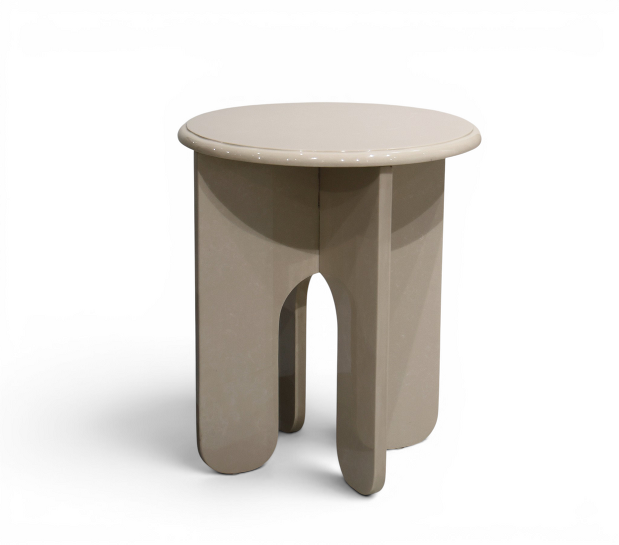 Luna Arched High-Gloss Side Table