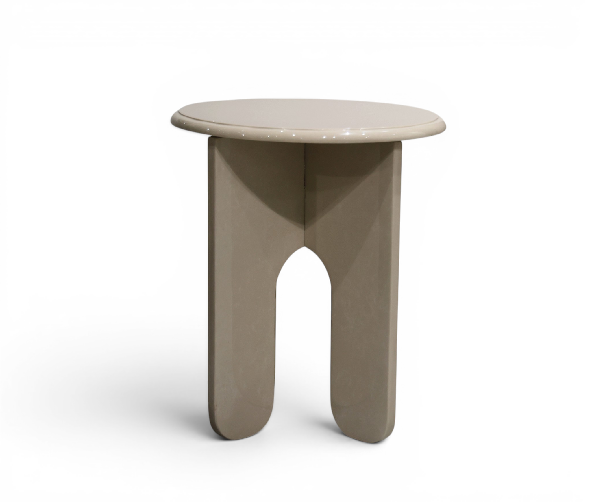 Luna Arched High-Gloss Side Table