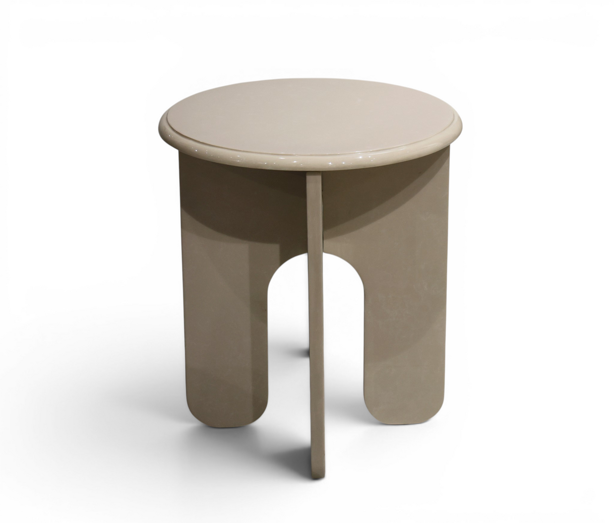 Luna Arched High-Gloss Side Table