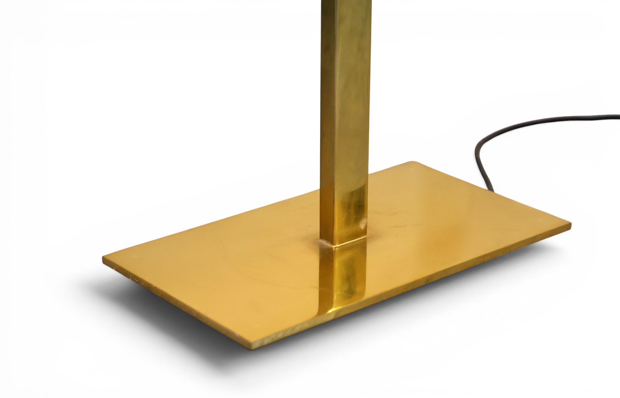 Lumina Quilted Leather & Metal Floor Lamp
