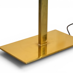 Lumina Quilted Leather & Metal Floor Lamp