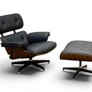 Iconic Tufted Leather Swivel Chair Set