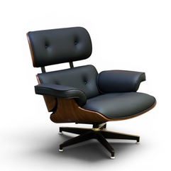 Iconic Tufted Leather Swivel Chair Set