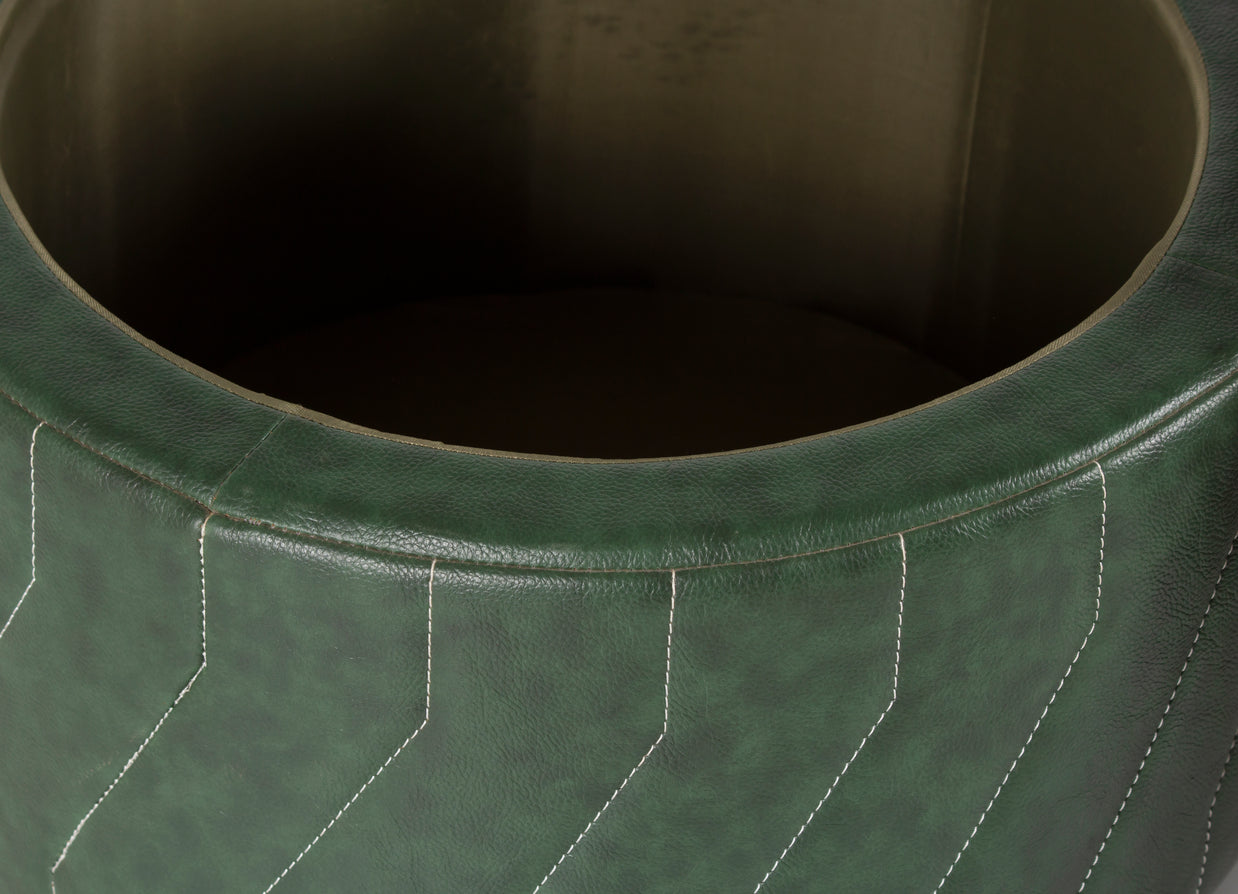 Verdant Crown Storage Ottoman