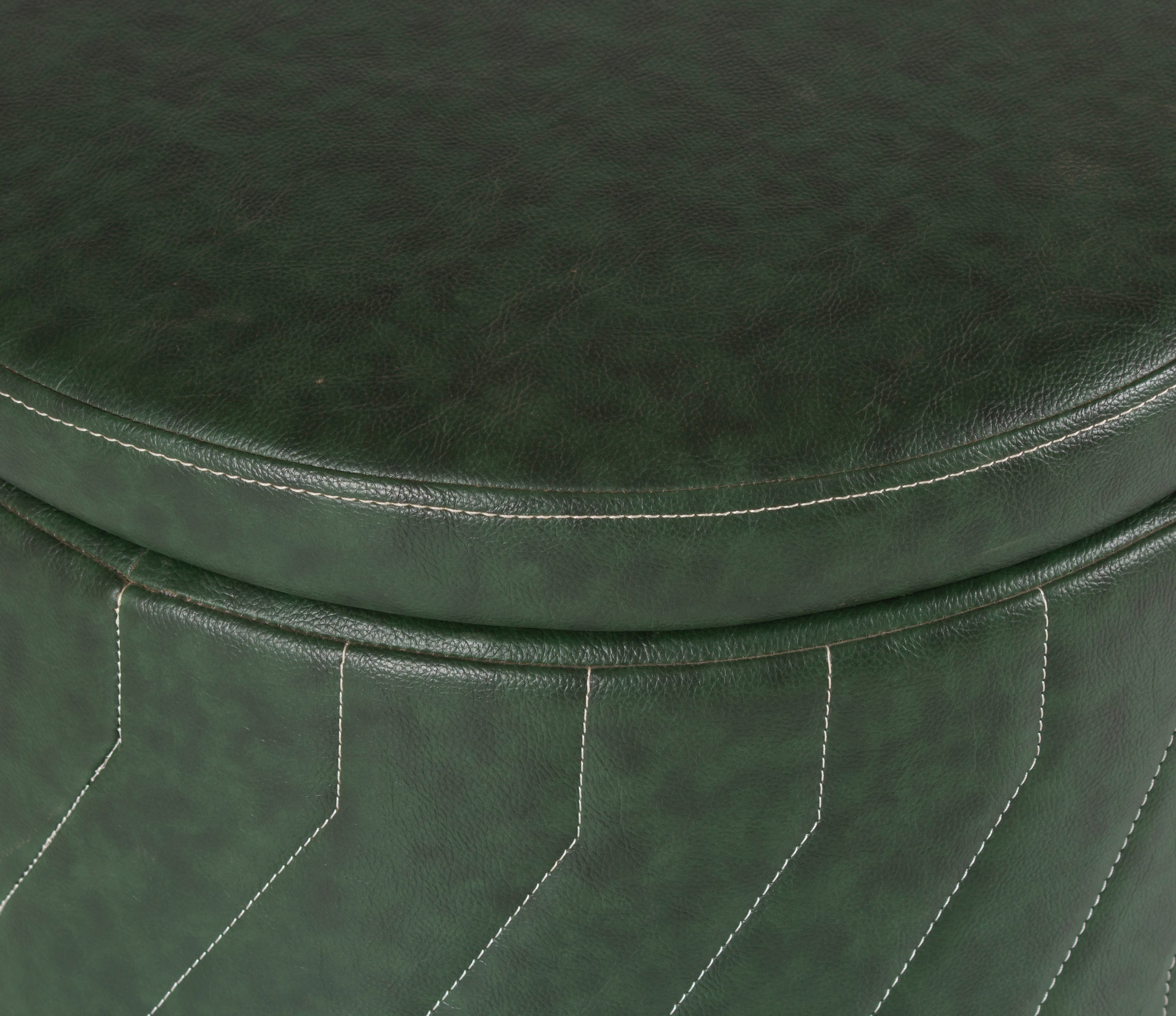 Verdant Crown Storage Ottoman