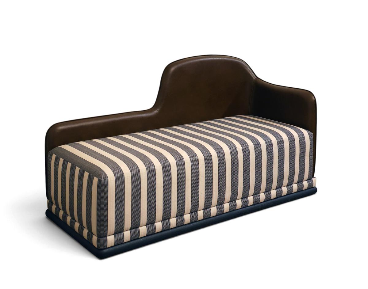 Tuscany Brown & Beige Ottoman