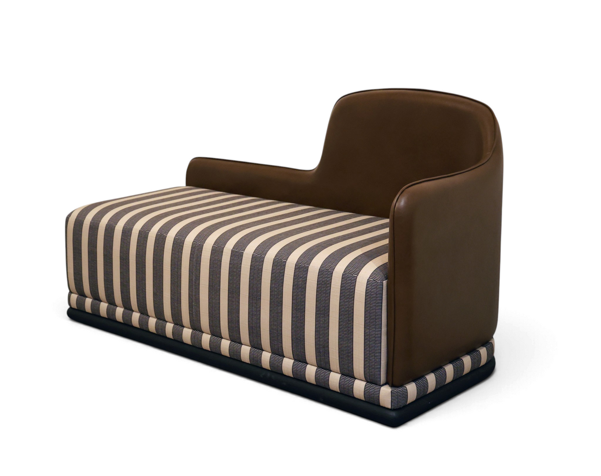 Tuscany Brown & Beige Ottoman