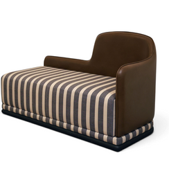 Tuscany Brown & Beige Ottoman