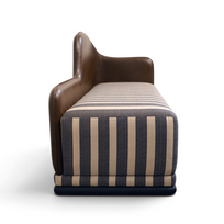 Tuscany Brown & Beige Ottoman