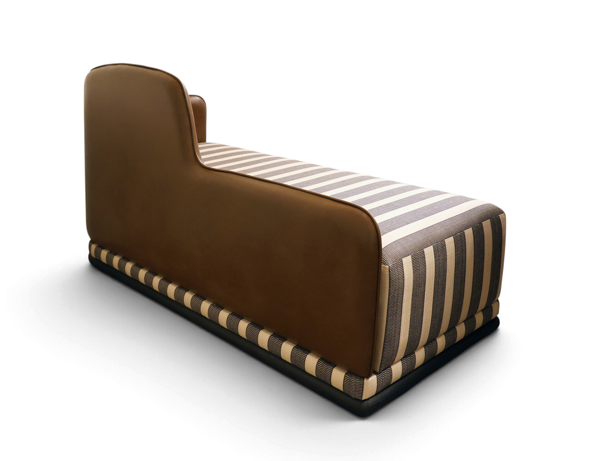 Tuscany Brown & Beige Ottoman