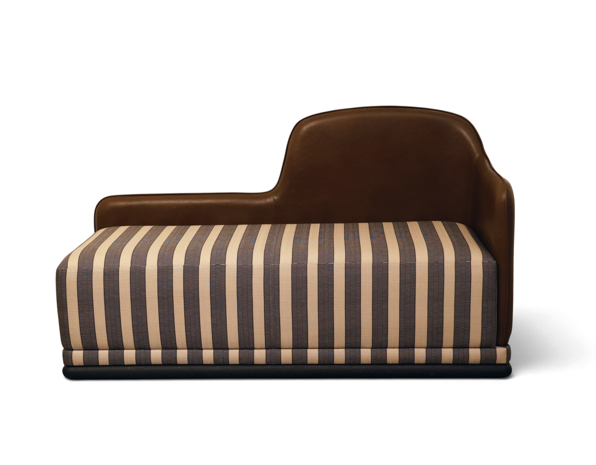 Tuscany Brown & Beige Ottoman