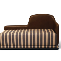 Tuscany Brown & Beige Ottoman