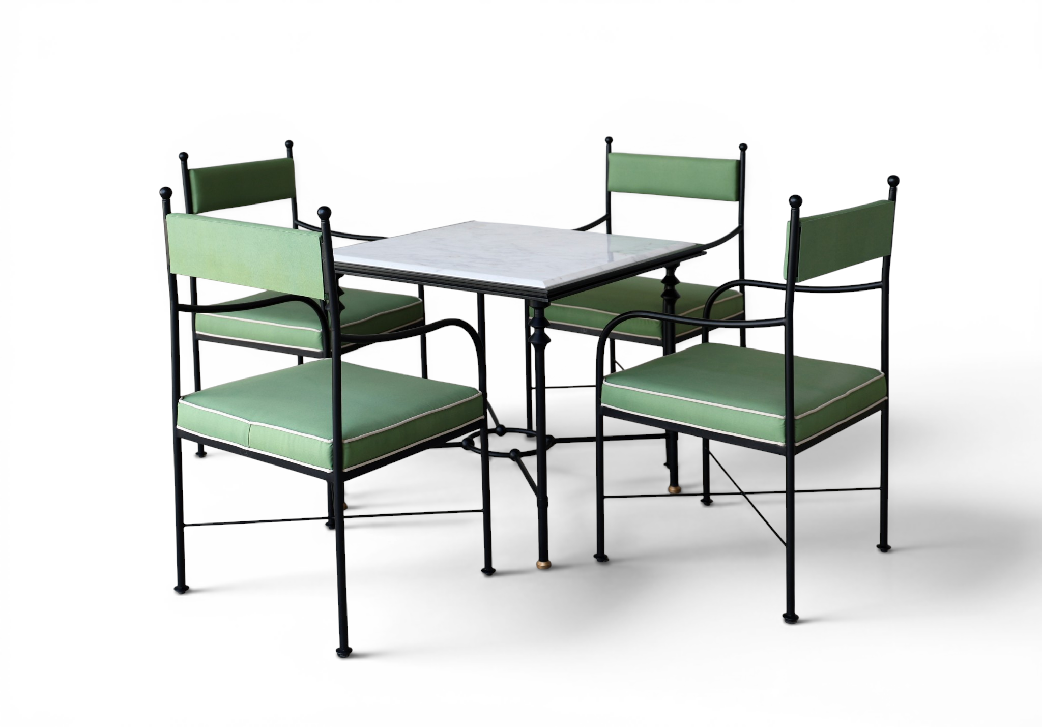 Florentine Marble & Iron Outdoor Dining Set