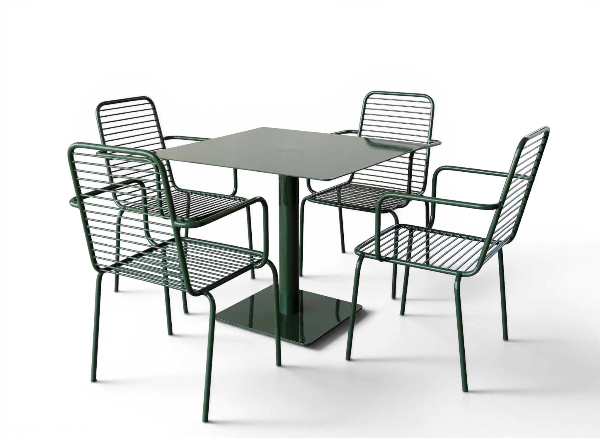 Veranda Hunter Green Slatted Outdoor Dining Set