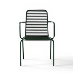 Veranda Hunter Green Slatted Outdoor Dining Chair