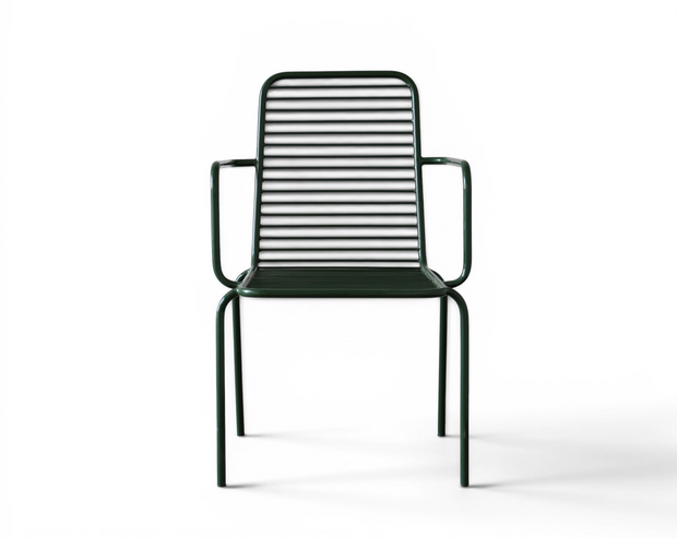 Veranda Hunter Green Slatted Outdoor Dining Chair