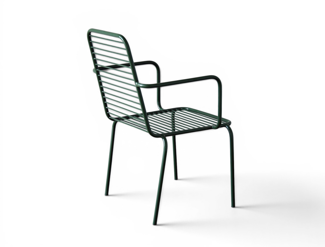 Veranda Hunter Green Slatted Outdoor Dining Chair