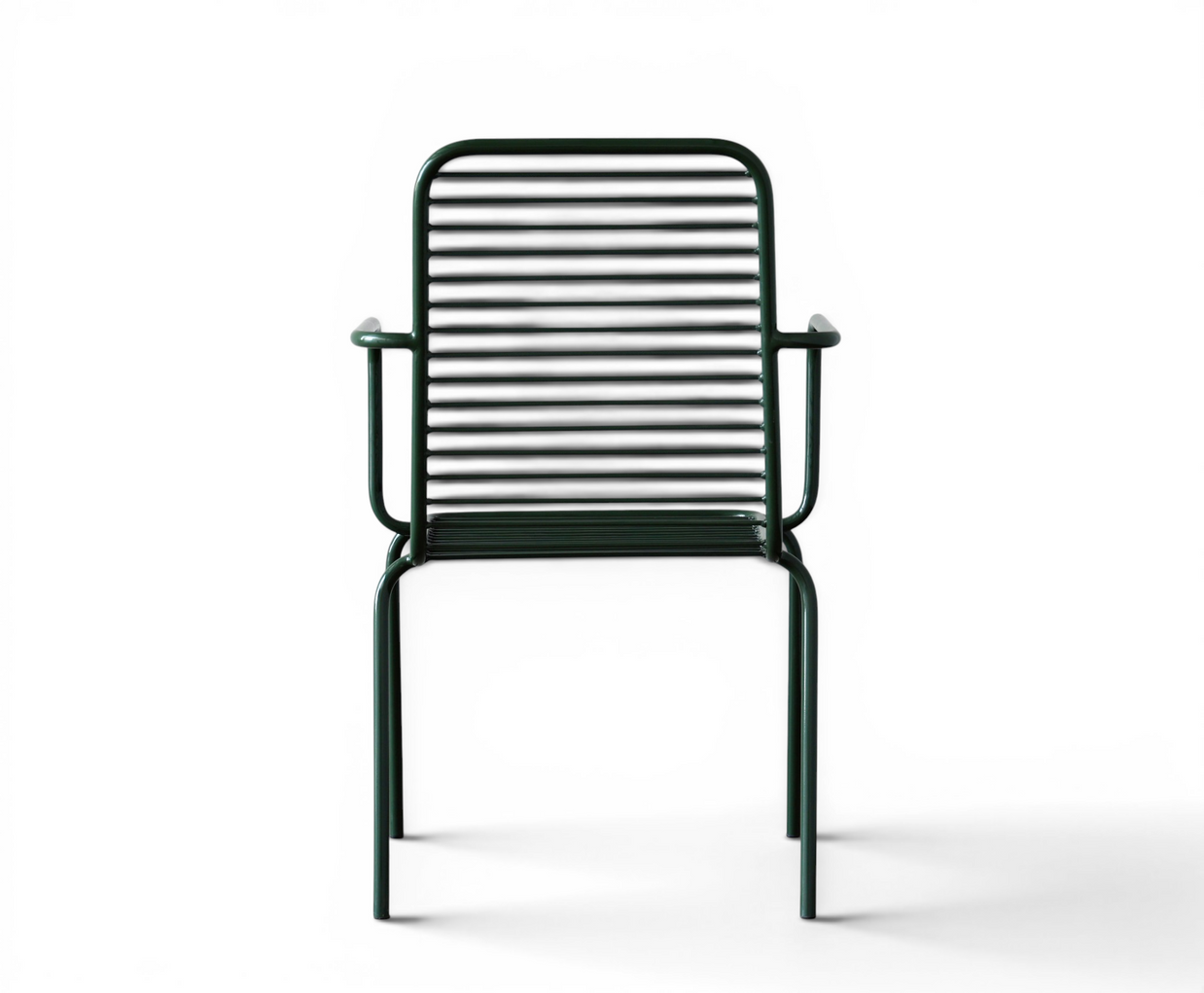 Veranda Hunter Green Slatted Outdoor Dining Chair