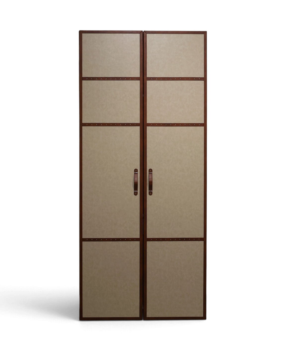 Marlowe Leatherette Strap Classic Panelled Wardrobe