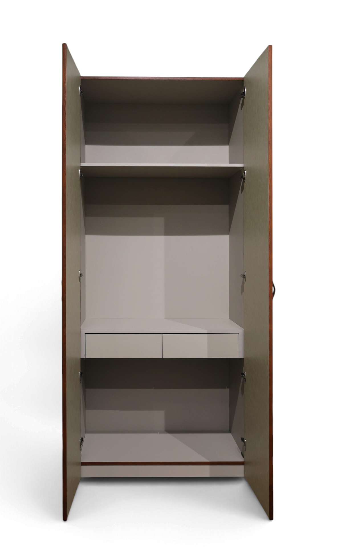 Marlowe Leatherette Strap Classic Panelled Wardrobe