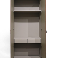 Marlowe Leatherette Strap Classic Panelled Wardrobe
