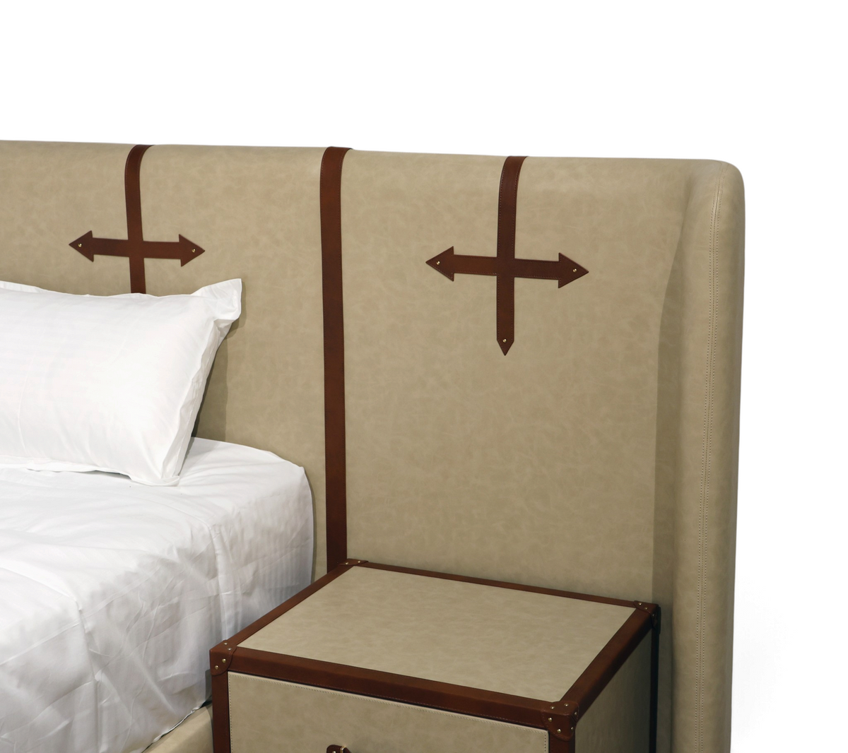 Marlowe Leatherette Strap Heritage Bed