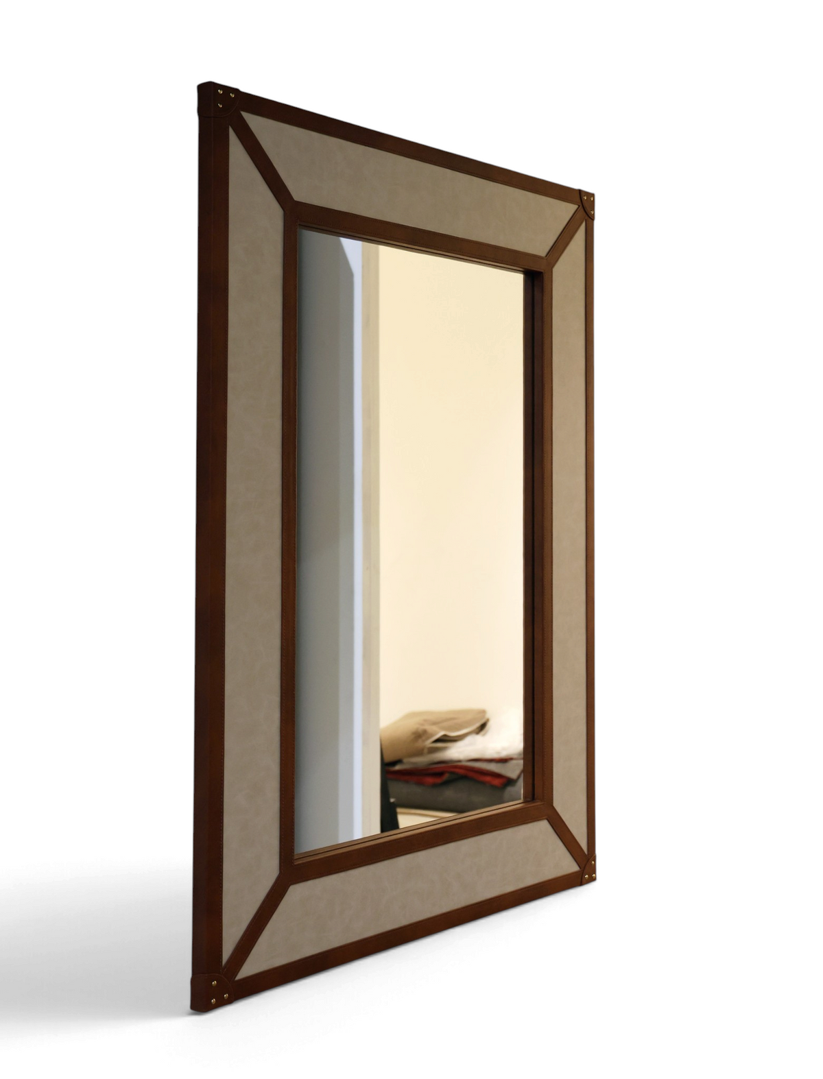 Marlowe Leather-Framed Wall Mirror