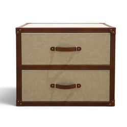Marlowe Leatherette Strap Bedside Table