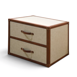 Marlowe Leatherette Strap Bedside Table