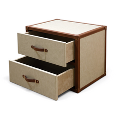 Marlowe Leatherette Strap Bedside Table