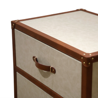 Marlowe Leatherette Strap Bedside Table