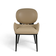 Aveline Sculptural Dining Chair – Taupe