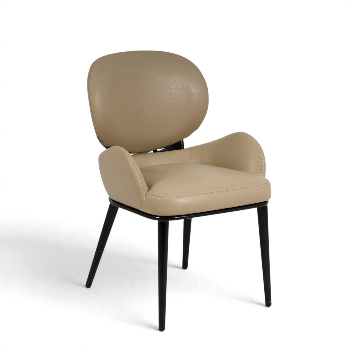 Aveline Sculptural Dining Chair – Taupe