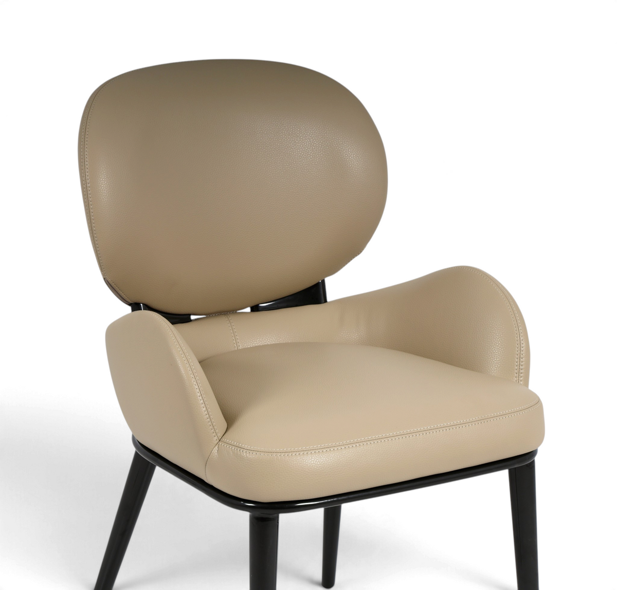 Aveline Sculptural Dining Chair – Taupe