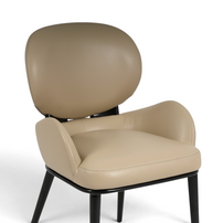 Aveline Sculptural Dining Chair – Taupe