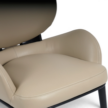 Aveline Sculptural Dining Chair – Taupe