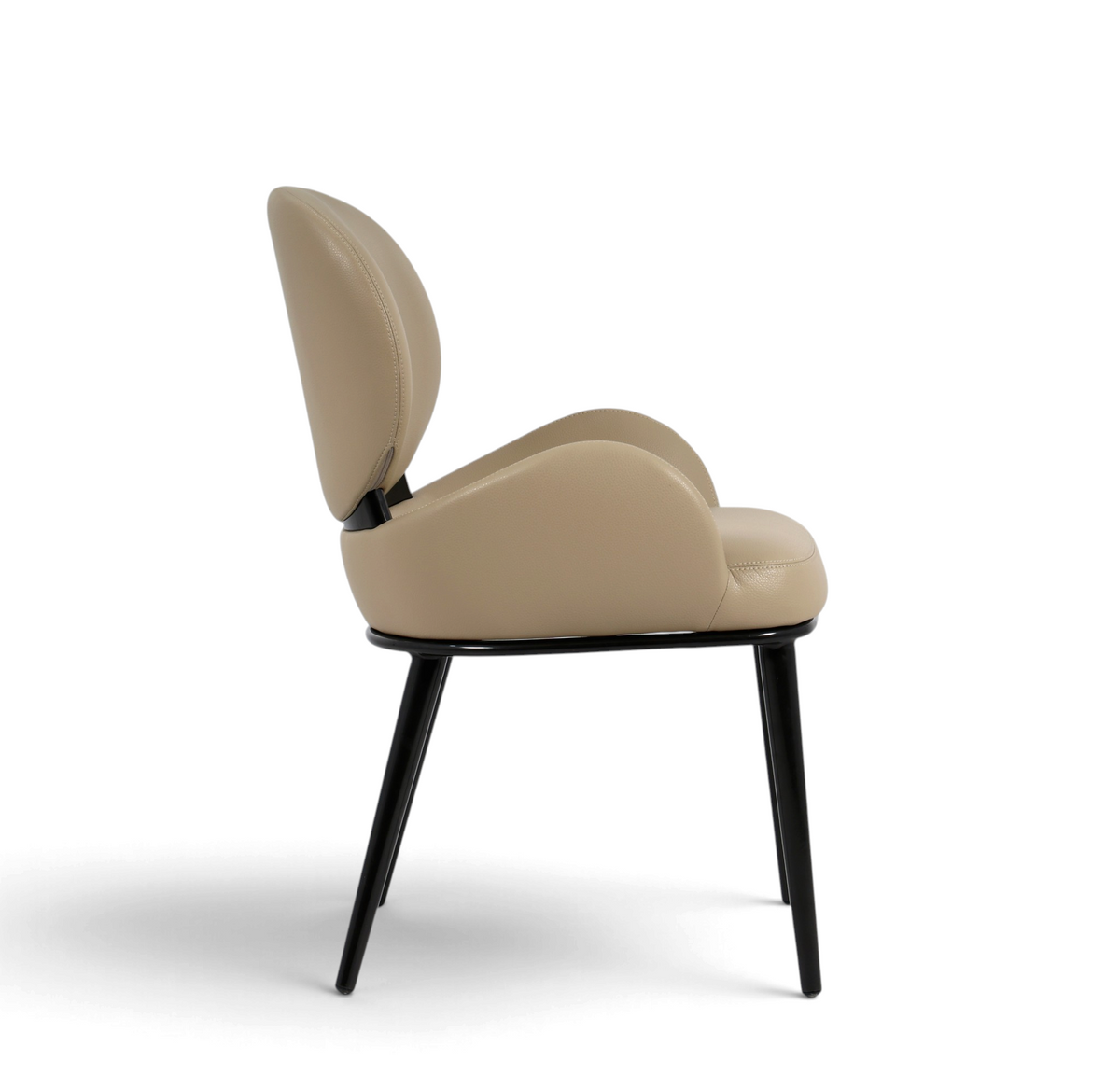 Aveline Sculptural Dining Chair – Taupe