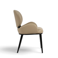 Aveline Sculptural Dining Chair – Taupe
