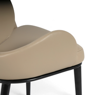 Aveline Sculptural Dining Chair – Taupe