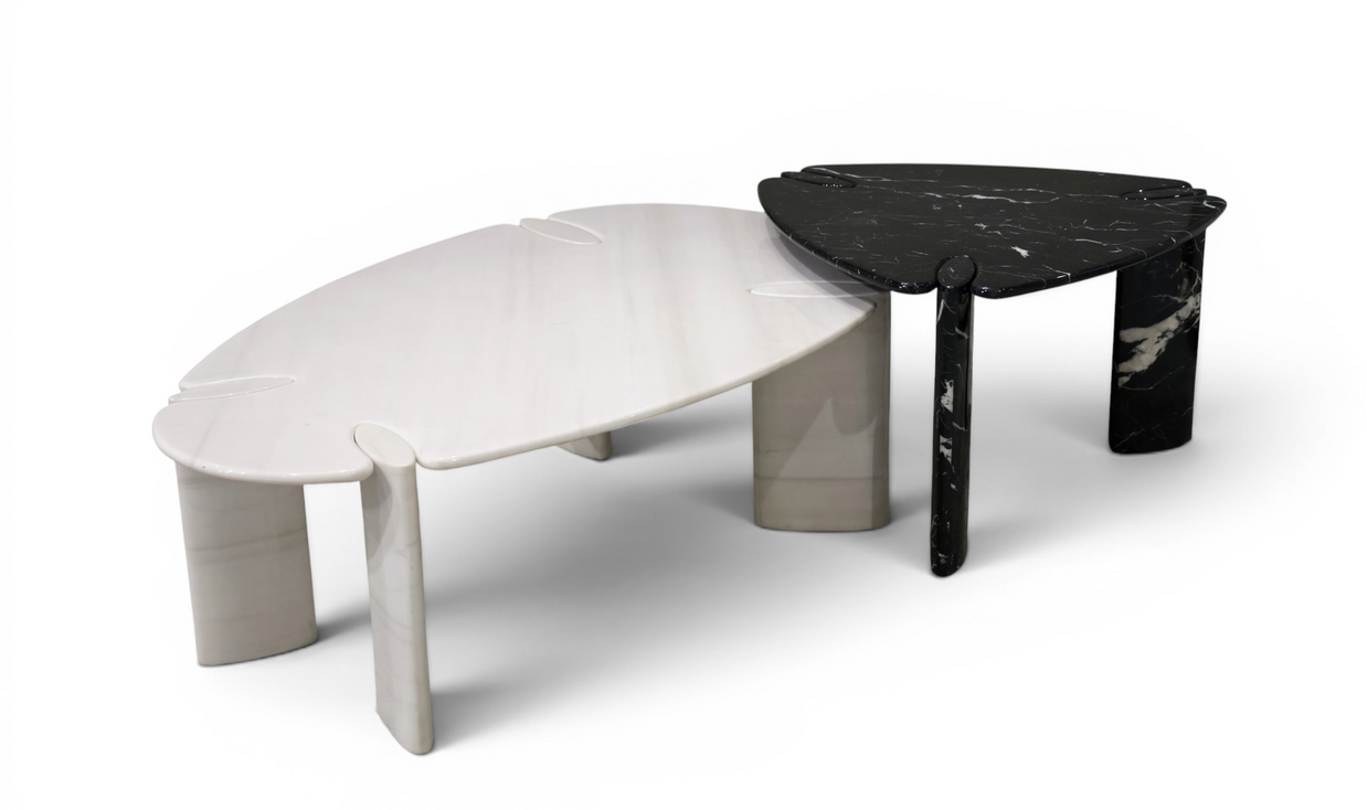 Orbita Duo Marble Coffee Table Set