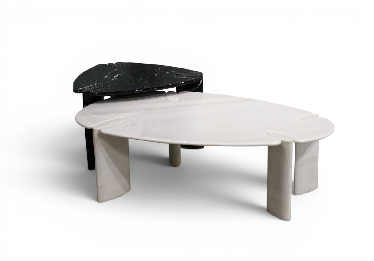 Orbita Duo Marble Coffee Table Set