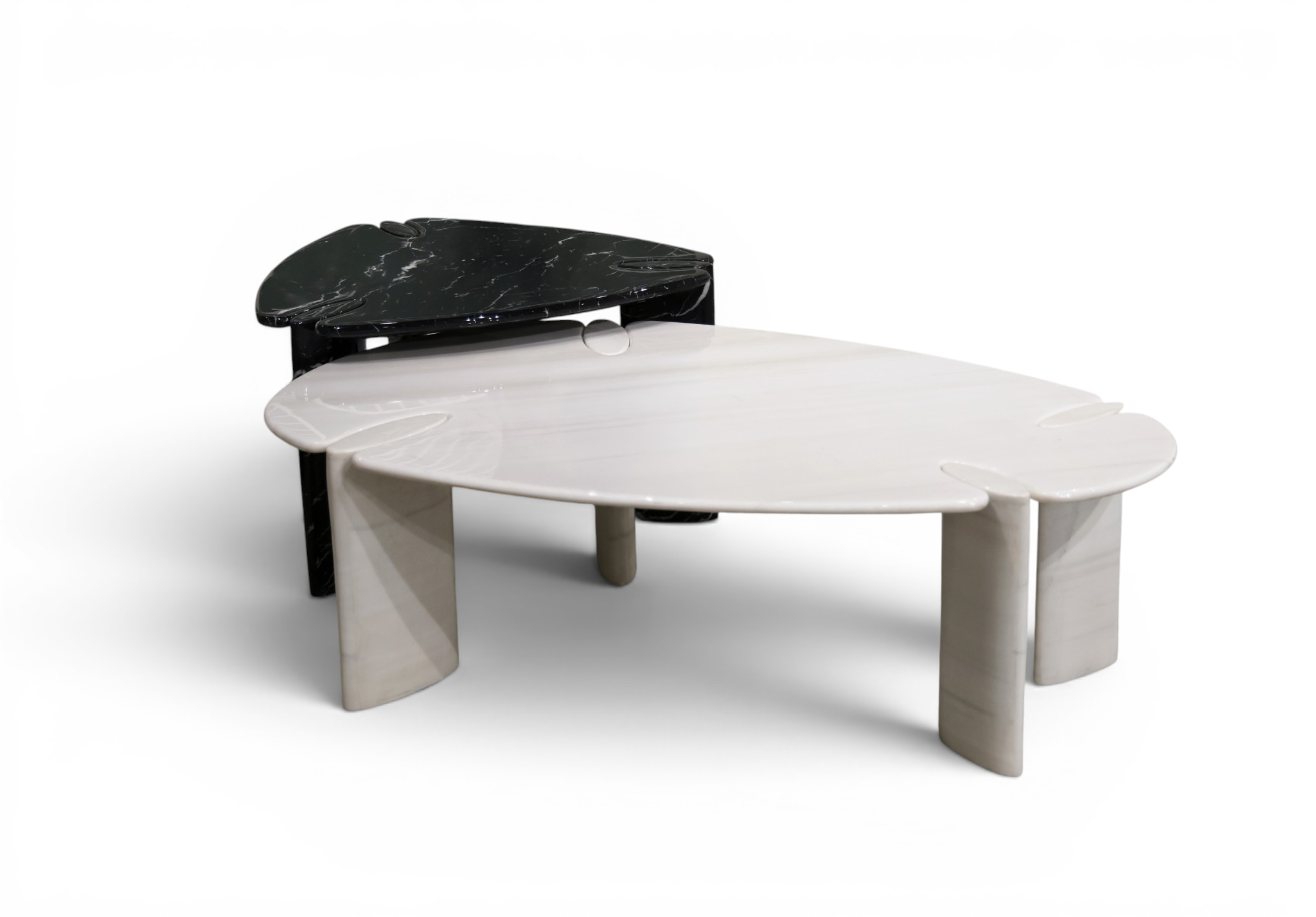 Orbita Duo Marble Coffee Table Set