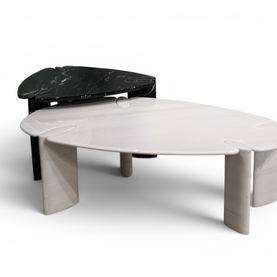 Orbita Duo Marble Coffee Table Set
