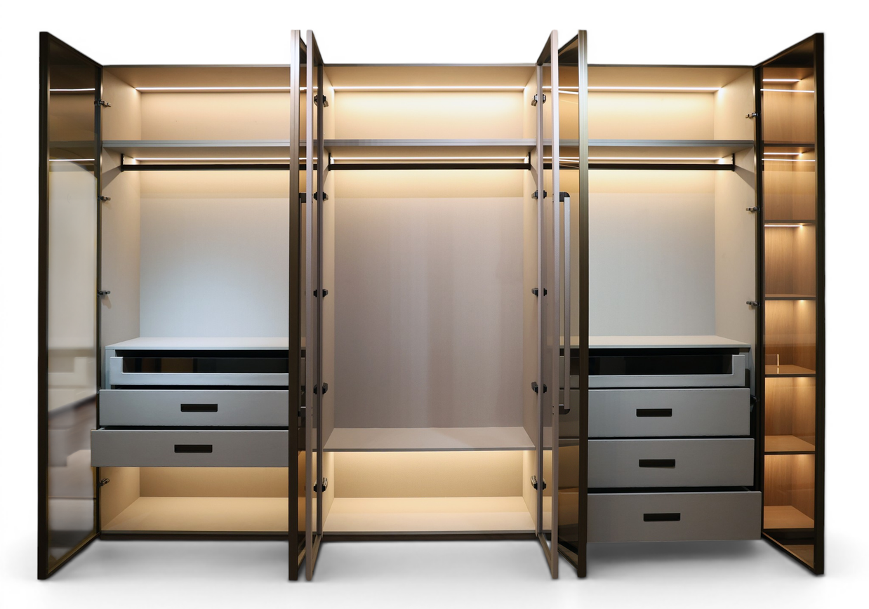 Sovereign Glass Walk-In Wardrobe