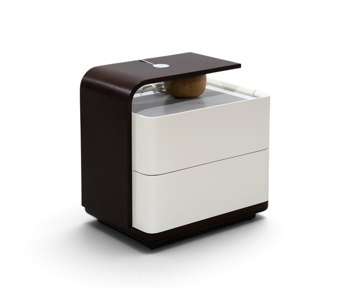 Avelisse Ivory & Walnut Nightstand