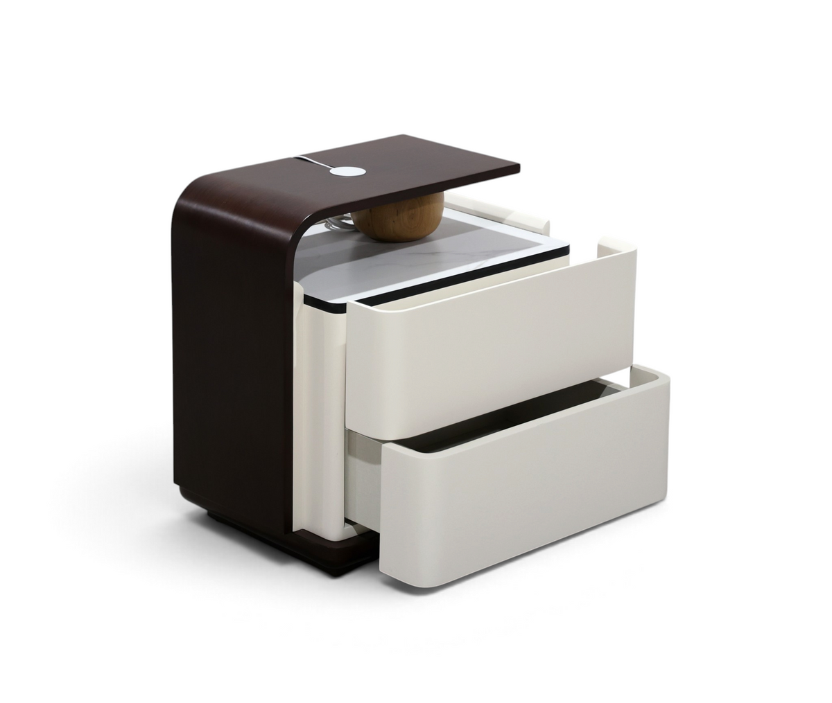 Avelisse Ivory & Walnut Nightstand