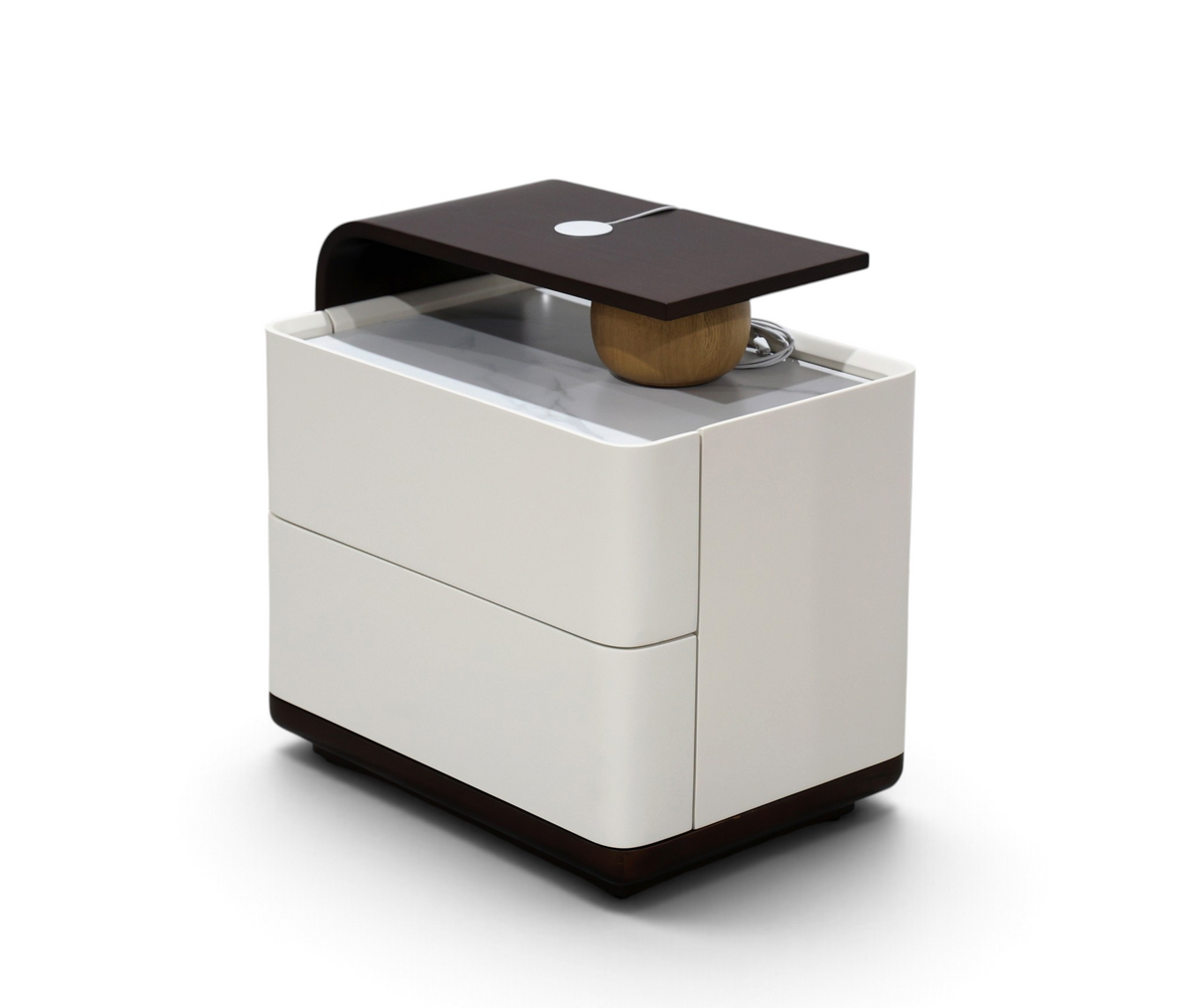 Avelisse Ivory & Walnut Nightstand