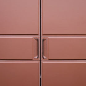 Verona Leather-Wrapped Glass Wardrobe