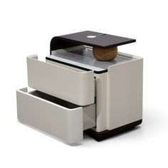 Avelisse Ivory & Walnut Nightstand