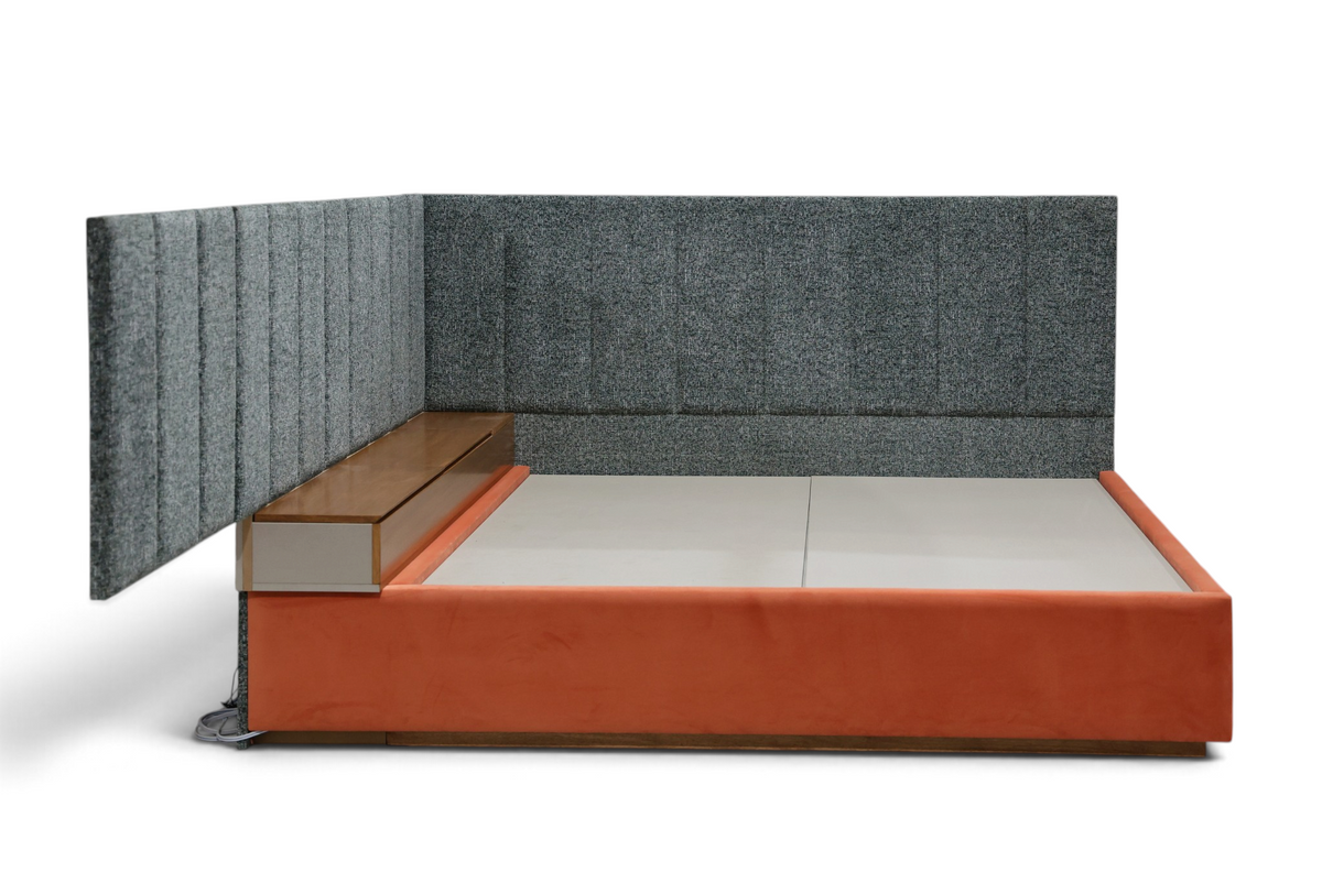 Valtierra Luxe Wingback Storage Bed